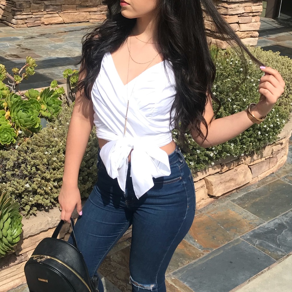 White elegant top
